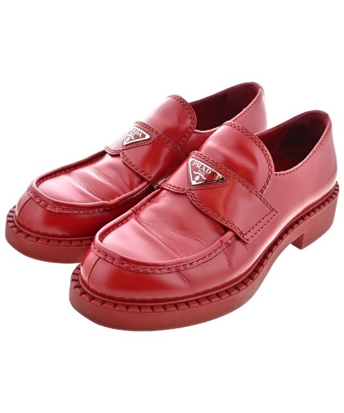 PRADA プラダビジネス・ドレスシューズ メンズ UK8(26.5珊位) 赤【中古】【古着】 靴-メンズ靴-ビジネスシューズ