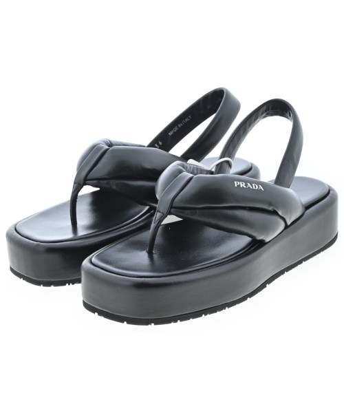 PRADA プラダサンダル レディース EU36(22.5cm位) 黒【中古】【古着】