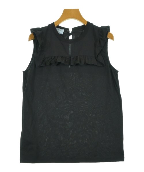 プラダ タンクトップ ノースリーブ M PRADA(プラダ) ロゴ タンクトップ ノースリーブ リブニット (PRADA