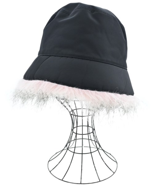 PRADA プラダ ハット レディース M 黒xピンクxグレー 【中古】【古着】 27,170円