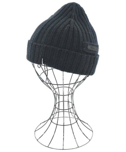 PRADA プラダ ニットキャップ・ビーニー メンズ M 黒 【中古】【古着】