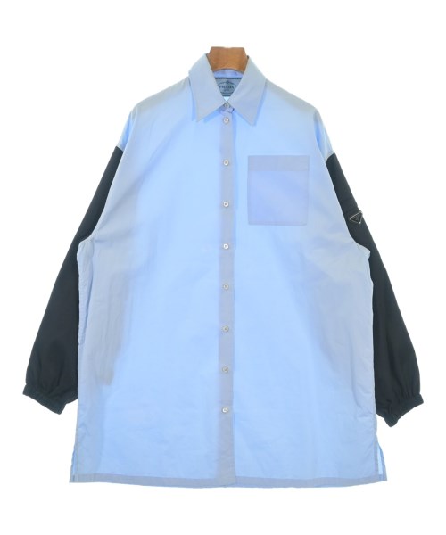 PRADA プラダカジュアルシャツ レディース 36(XS位) 水色x黒【中古】【古着】｜RAGTAG（ブランド古着のラグタグ）