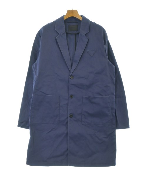 PRADA プラダ チェスターコート メンズ 48(L位) 紺 【中古】【古着】