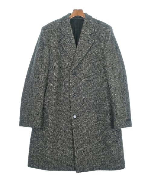 PRADA プラダチェスターコート メンズ 48R(L位) 黒xグレーx白(ヘリンボーン)【中古】【古着】｜RAGTAG（ブランド古着のラグタグ）