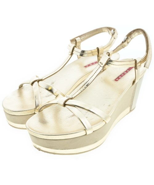 PRADA SPORT プラダスポーツ サンダル レディース EU35 1/2(22cm位) ゴールド 【中古】【古着】