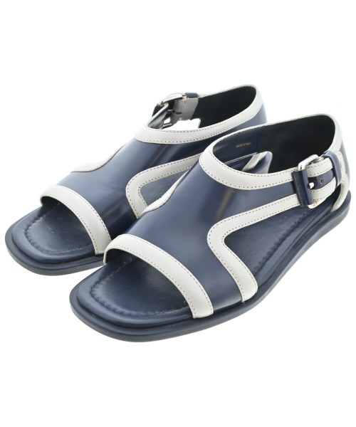 PRADA プラダ サンダル レディース EU36 1/2(23cm位) 紺x白 【中古】【古着】
