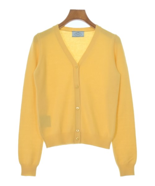 PRADA プラダカーディガン レディース 36(XS位) 黄【中古】【古着】