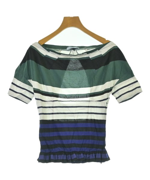 PRADA プラダティーシャツ・カットソー レディース M 緑x白x黒等(総柄)【中古】【古着】