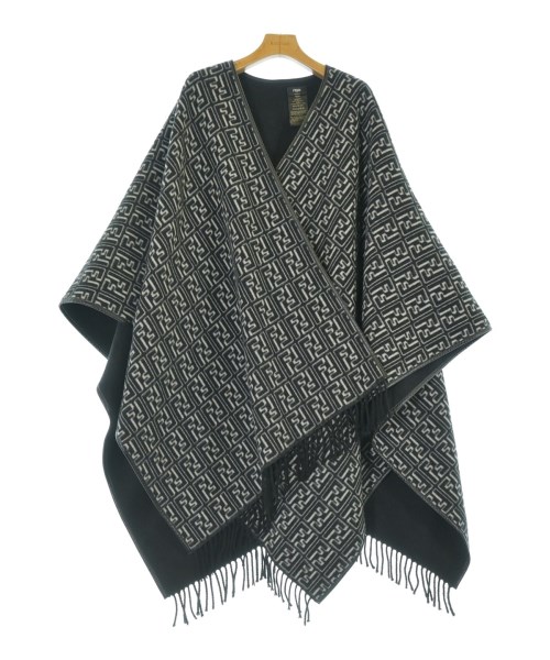 FENDI フェンディ コート（その他） レディース F 黒x白(総柄) 【中古】【古着】