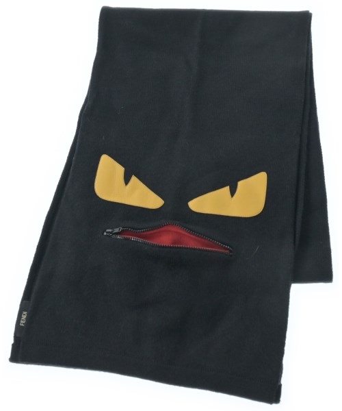 FENDI フェンディ マフラー メンズ ONE 黒 【中古】【古着】