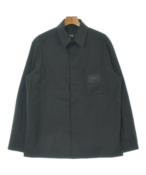 FENDI フェンディカジュアルシャツ メンズ 50(XL位) 黒【中古】【古着】