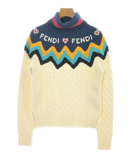 FENDI フェンディ ニット・セーター レディース 40(M位) 白 【中古】【古着】