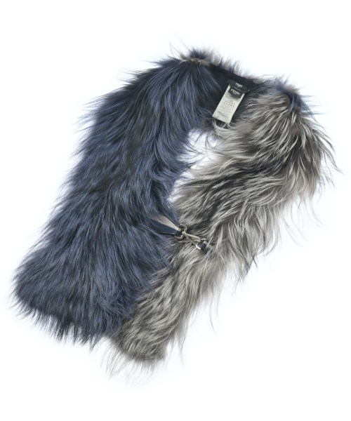 FENDI フェンディマフラー レディース - 紺系x茶系【中古】【古着】