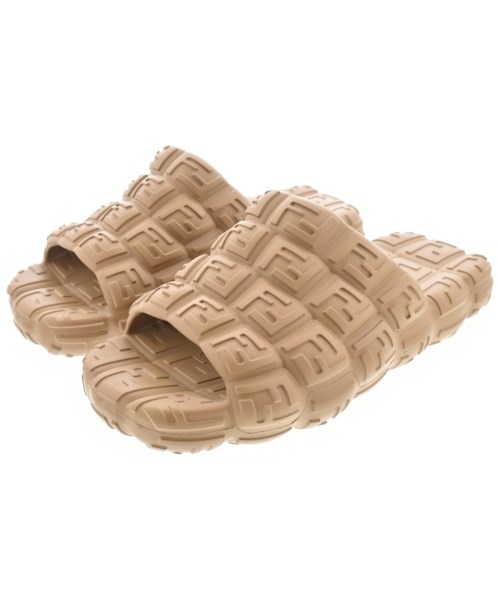FENDI フェンディサンダル メンズ UK5(23.5珊位) ベージュ【中古】【古着】