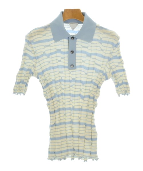 BOTTEGA VENETA ボッテガベネタニット・セーター レディース S 水色x白(総柄)【中古】【古着】