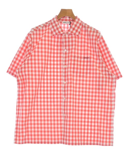 BALLY バリー カジュアルシャツ メンズ 52(XXL位) 赤x白(チェック) 【中古】【古着】