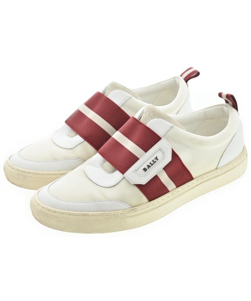 BALLY バリースニーカー メンズ US8 1/2(26.5珊位) 象牙色x赤【中古】【古着】