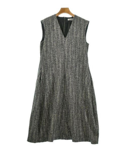 JIL SANDER ジルサンダー ワンピース レディース -(L位) グレーx黒 【中古】【古着】