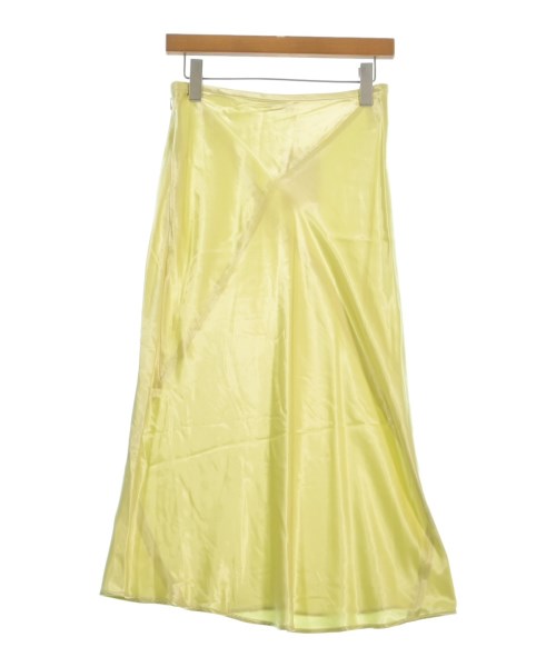 JIL SANDER ジルサンダー ひざ丈スカート レディース 34(XXS位) 黄 【中古】【古着】