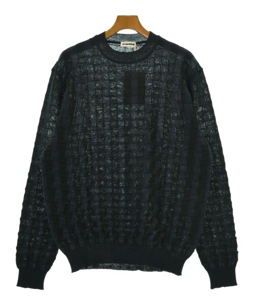 JIL SANDER ジルサンダーニット・セーター メンズ 50(XL位) 紺x黒(チェック)【中古】【古着】｜RAGTAG（ブランド古着のラグタグ）