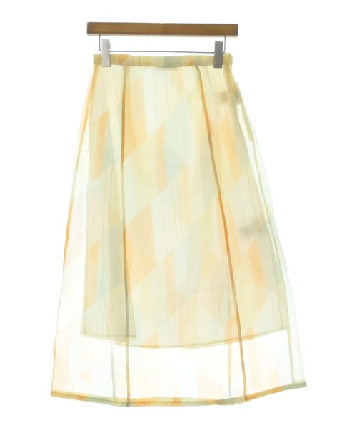 JIL SANDER ジルサンダーひざ丈スカート レディース 34(XXS位) オレンジx白x水色等(総柄)【中古】【古着】｜RAGTAG（ブランド古着のラグタグ）