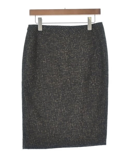 JIL SANDER ジルサンダー ひざ丈スカート レディース 36(XS位) 茶x黒xベージュ(チェック) 【中古】【古着】