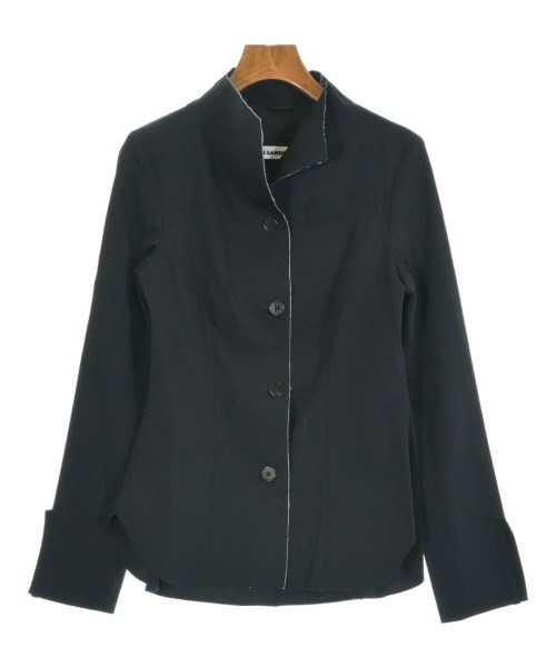JIL SANDER ジルサンダー ノーカラージャケット レディース 32(XXXS位) 黒系 【中古】【古着】