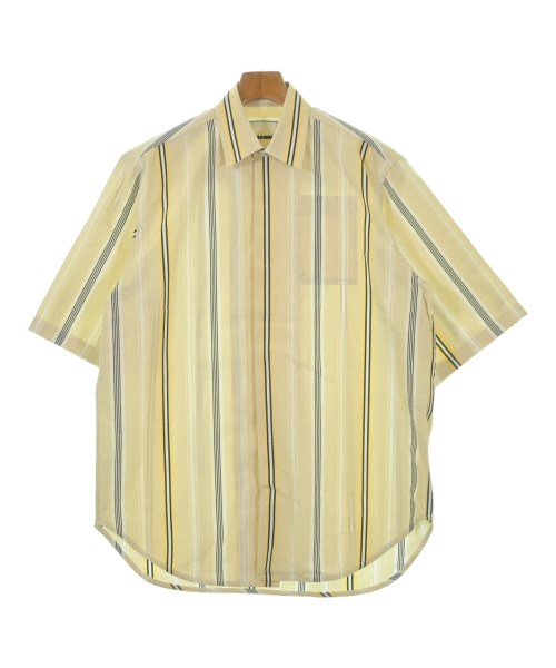 JIL SANDER ジルサンダー カジュアルシャツ メンズ 38(S位) ベージュx黒x白(ストライプ) 【中古】【古着】