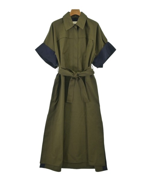 JIL SANDER ジルサンダーシャツワンピース レディース 36(XS位) カーキ【中古】【古着】
