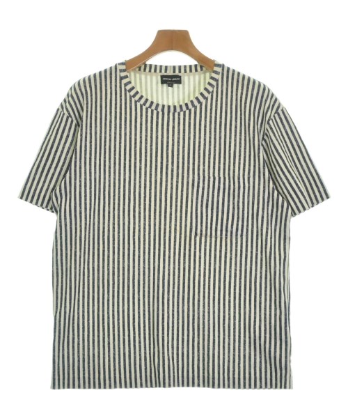 GIORGIO ARMANI ジョルジオアルマーニ Tシャツ・カットソー メンズ 48(L位) 紺x白(ストライプ) 【中古】【古着】