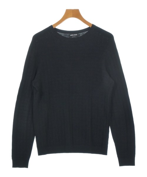 GIORGIO ARMANI ジョルジオアルマーニニット・セーター メンズ 46(M位) 黒(総柄)【中古】【古着】
