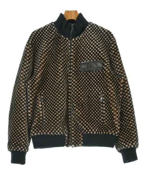GIORGIO ARMANI ジョルジオアルマーニブルゾン メンズ 48(L位) 黒xベージュ(総柄)【中古】【古着】