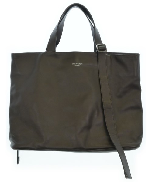 GIORGIO ARMANI ジョルジオアルマーニトートバッグ メンズ - 茶【中古】【古着】