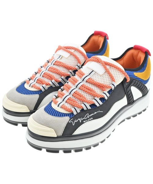 GIORGIO ARMANI ジョルジオアルマーニスニーカー レディース 6(25糎位) 白x青x黄等【中古】【古着】