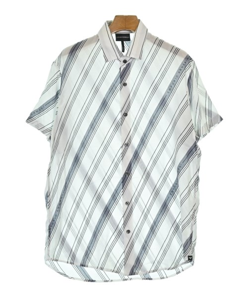 EMPORIO ARMANI エンポリオアルマーニ カジュアルシャツ レディース S 白xグレーx黒(ストライプ) 【中古】【古着】