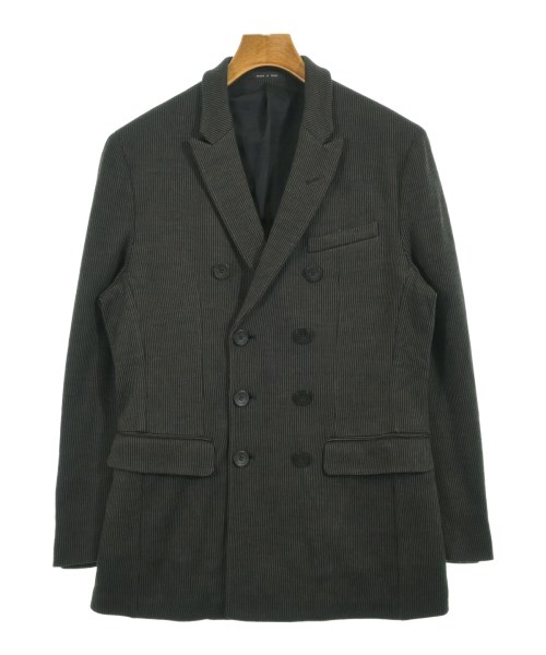 EMPORIO ARMANI エンポリオアルマーニジャケット メンズ 52(XXL位) 黒x薄墨色(縞模様)【中古】【古着】