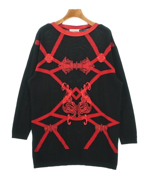 GIANFRANCO FERRE ジャンフランコフェレニット・セーター レディース F 黒x赤【中古】【古着】