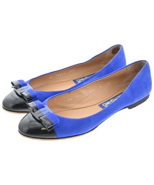 Salvatore Ferragamo サルバトーレフェラガモバレエシューズ/歌劇場シューズ レディース 9(26糎位) 青【中古】【古着】