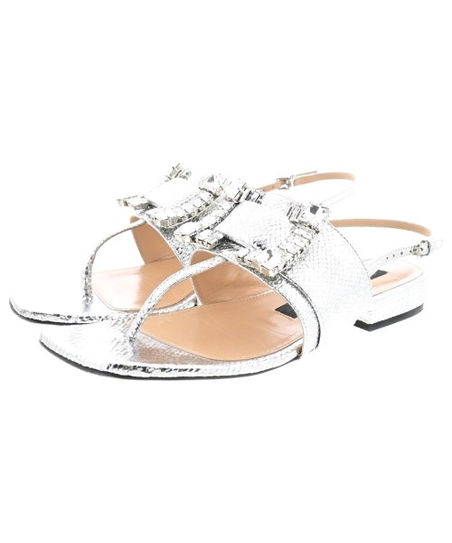 Sergio rossi セルジオロッシ サンダル レディース 37(24cm位) シルバー 【中古】【古着】