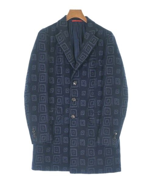 ISAIA イサイアチェスターコート メンズ 48(L位) 紺x青(総柄)【中古】【古着】｜RAGTAG（ブランド古着のラグタグ）
