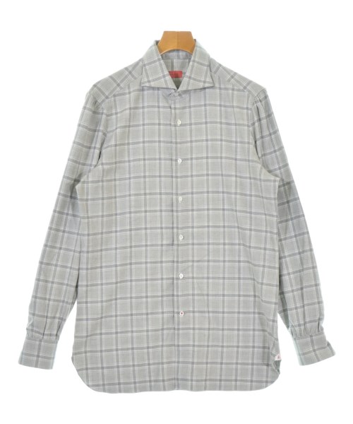ISAIA イサイアカジュアルシャツ メンズ -(XL位) グレーx白(チェック)【中古】【古着】|RAGTAG(ブランド古着のラグタグ)