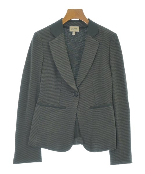 ARMANI COLLEZIONI アルマーニコレツィオーニジャケット レディース 38(S位) チャコールグレー(ストライプ)【中古】【古着】