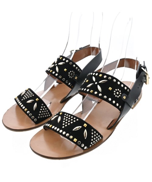 VALENTINO GARAVANI ヴァレンティノガラヴァーニ サンダル レディース EU36(22.5cm位) 黒xシルバー 【中古】【古着】