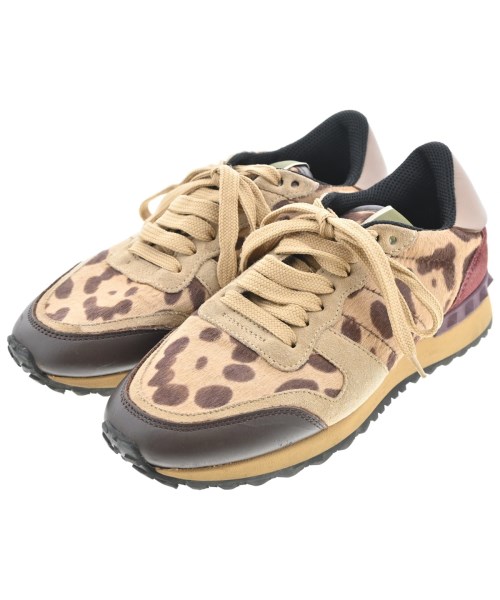 VALENTINO GARAVANI ヴァレンティノガラヴァーニスニーカー レディース EU35(21.5糎位) ベージュx茶(豹柄)【中古】【古着】