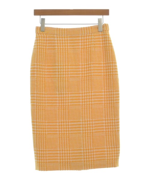 ESCADA エスカーダ ロング・マキシ丈スカート レディース 34(XS位) 黄x白(千鳥格子) 【中古】【古着】