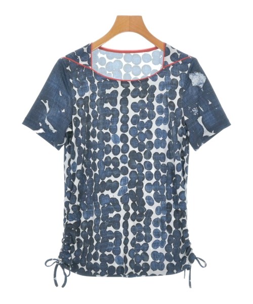 HIROKO KOSHINO ヒロコ　コシノ Tシャツ・カットソー レディース 38(S位) 青x白(総柄) 【中古】【古着】