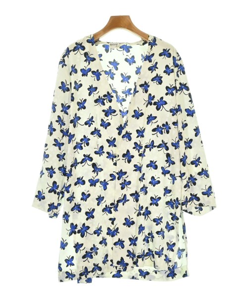 HANAE MORI ハナエ　モリブラウス レディース F オフホワイトx青x黒(総柄)【中古】【古着】｜RAGTAG（ブランド古着のラグタグ）