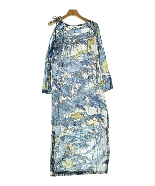 JUNKO SHIMADA ジュンコシマダワンピース レディース 38(S位) 白x青x黄等(ボタニカル)【中古】【古着】