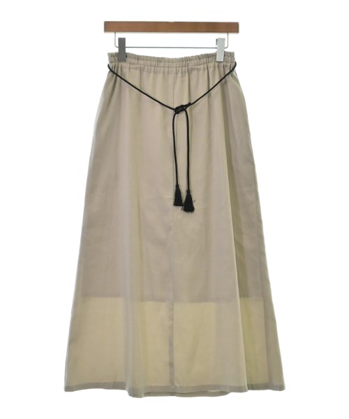 C120☆LE'QUIPE YOSHIE INABA☆ヨシエイナバ☆【美品】ウール ミモレ丈 ロング ギャザー フレアスカート 9 ヘリンボーン ツイード ボトムス レキップ ヨシエイナバL\u0027EQUIPE YOSHIE INABA ウールウエストリブ