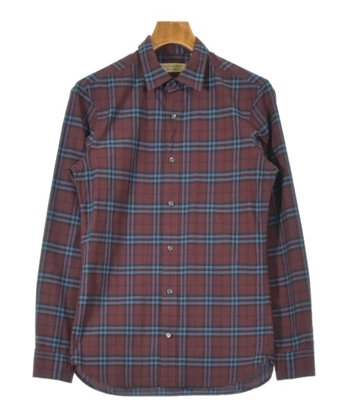 BURBERRY バーバリー カジュアルシャツ メンズ XS 赤x青(チェック) 【中古】【古着】